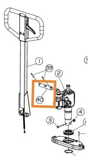 Eixo De Fixação Da Alavanca Paleteira Paletrans Tm 2500