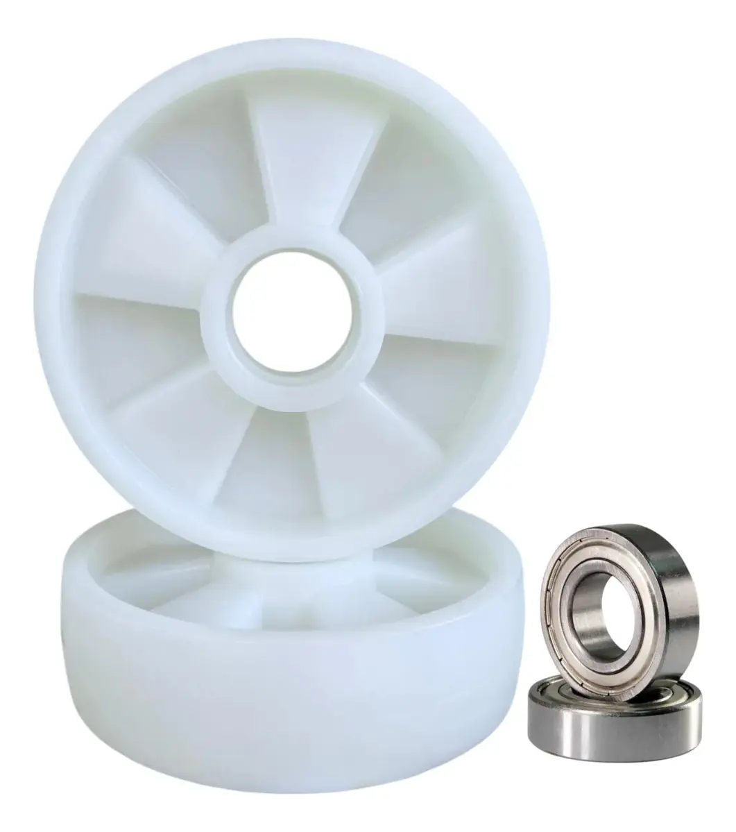 2 Roda Direcional 180x50 Paleteira Menegotti 3t Crol Nylon