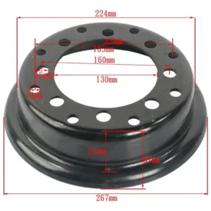 Aro 9 Traseiro 8 Furos Empilhadeira Still  Heli Tcm 2-2,5t