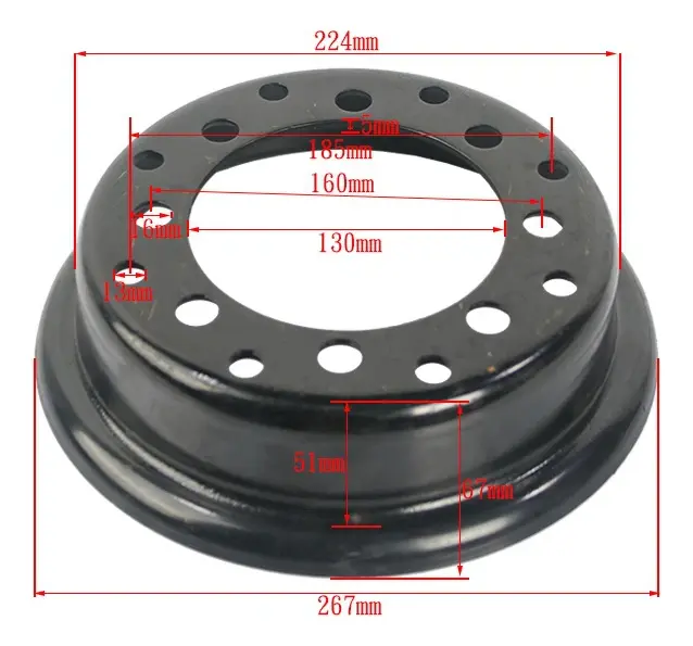 Aro 9 Traseiro 8 Furos Empilhadeira Still  Heli Tcm 2-2,5t